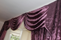 Velvet Curtain swags & Tails